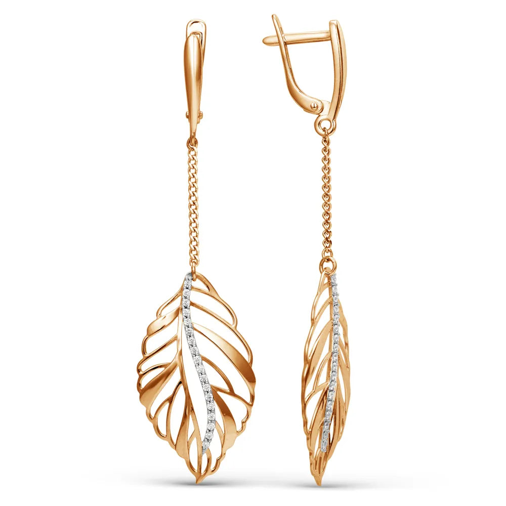 Ohrringe Blatt-Design