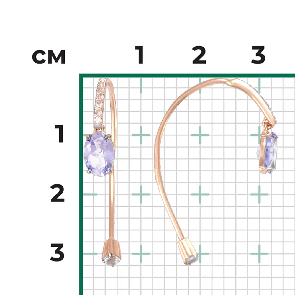 Ohrringe mit Amethyst und Topas