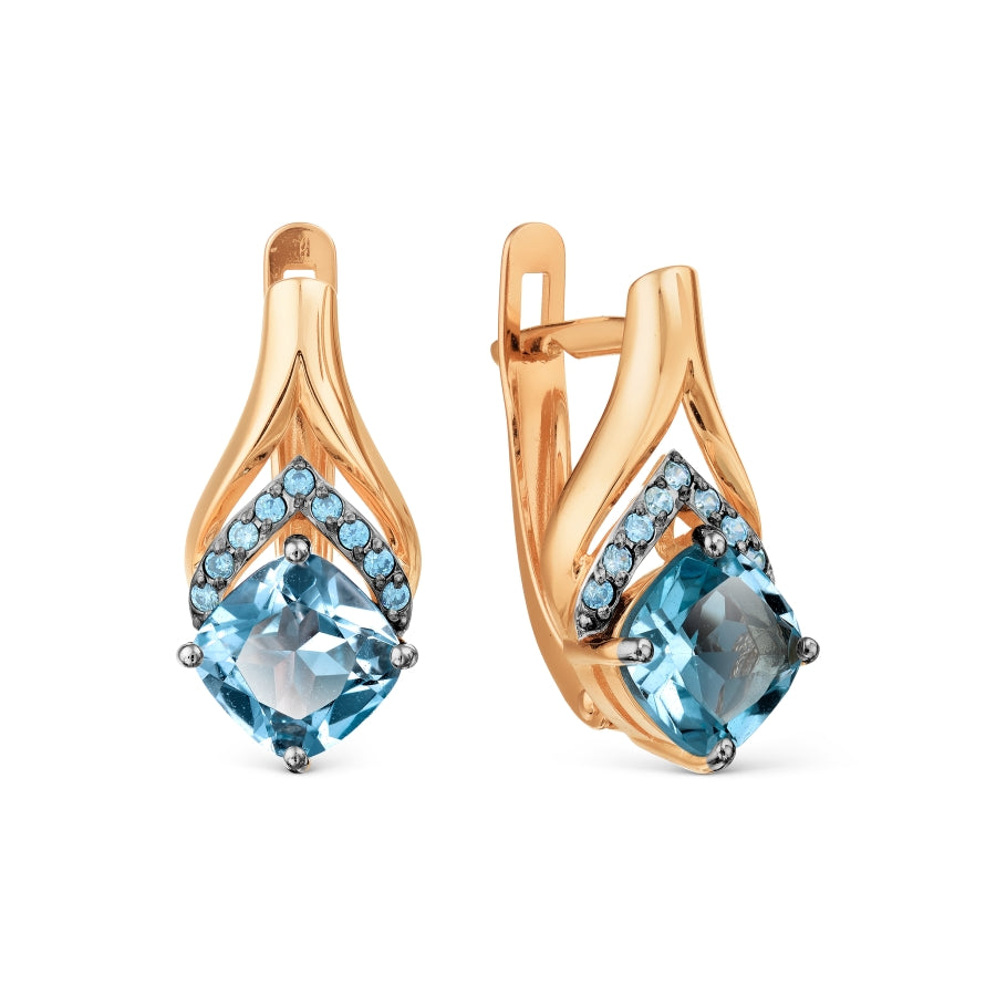 Ohrringe mit London Blue Topas