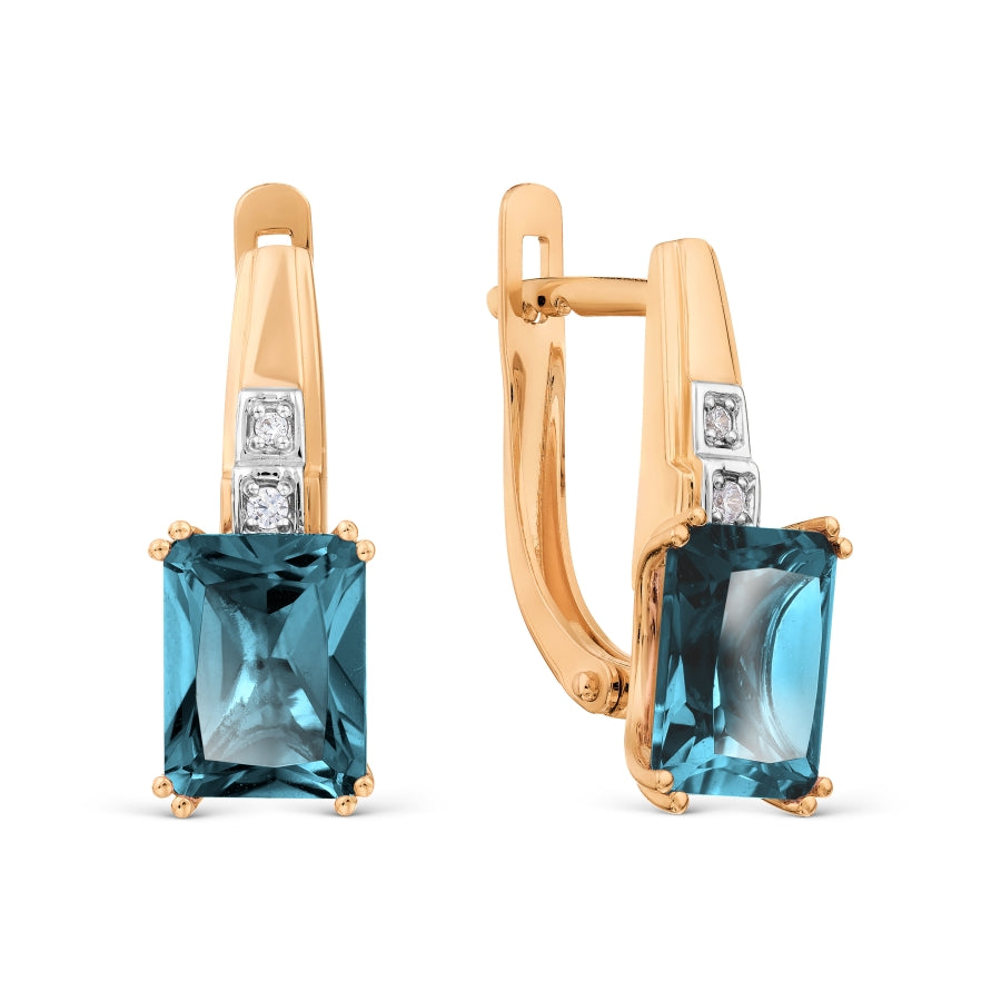 Ohrringe mit London Blue Topas
