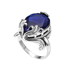Women's ring with sapphire 