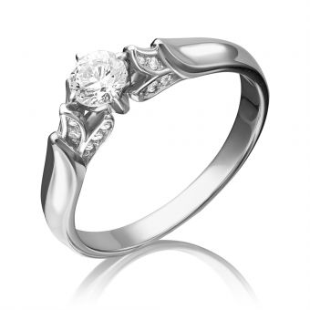Women's ring with zirconia 