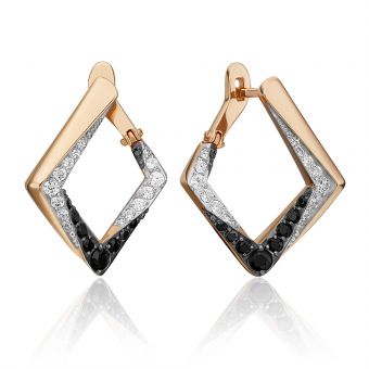 Earrings with zirconia 