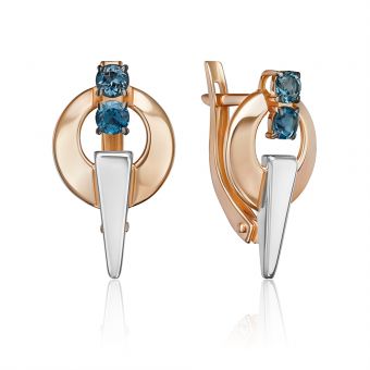 Earrings with topazes 