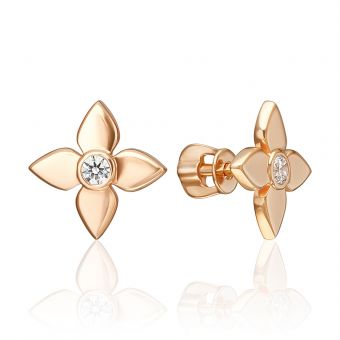 Earrings with zirconia 