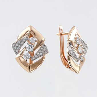 Earrings with zirconia 