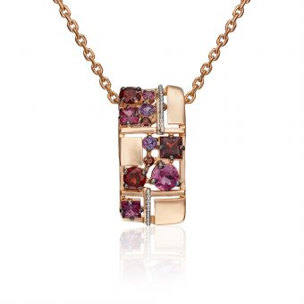 Anhänger mit Amethyst und Granat 