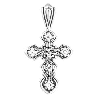 Pendant cross with zirconia 