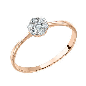 Women's ring with diamonds 