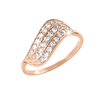 Women's ring with zirconia 