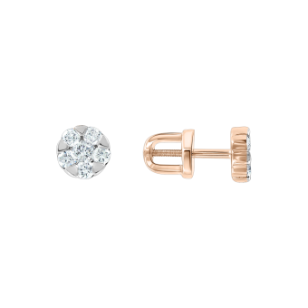 Stud earrings with diamonds 