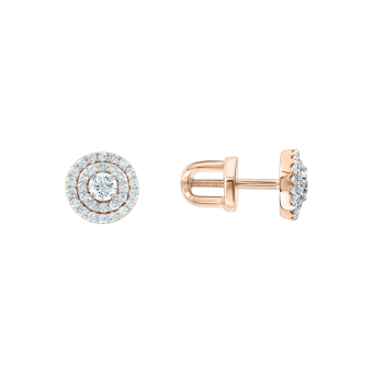 Stud earrings with diamonds 