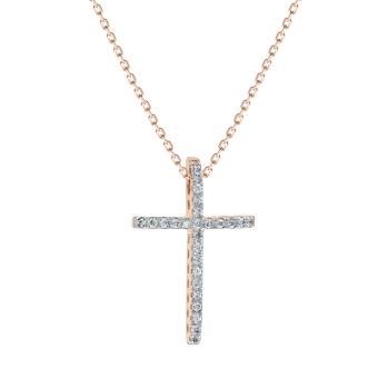 Necklace with cross and diamonds 