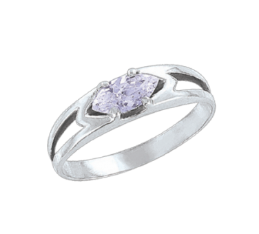 Ladies Ring with Amethyst 