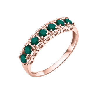 Women's ring with emeralds 