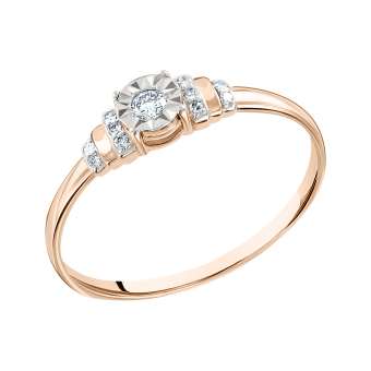 Women's ring with diamonds 