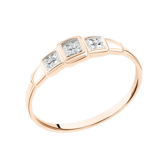 Women's ring with diamonds 