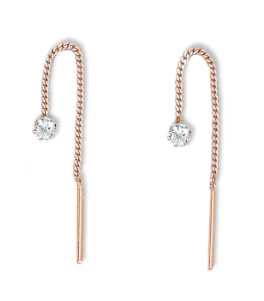Earrings with zirconia 