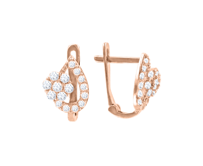 Earrings with zirconia 