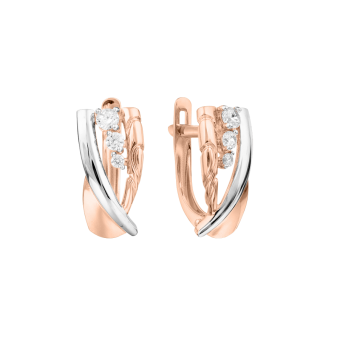 Earrings with zirconia 