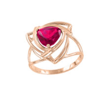 Women's ring with ruby 