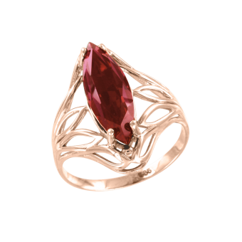 Women's ring with ruby 