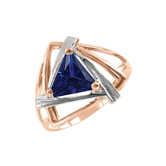 Women's ring with a sapphire 