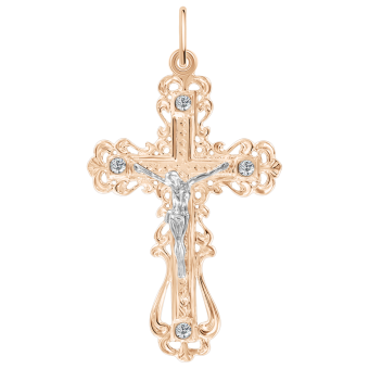 Anhänger Kreuz mit Zirkonia 