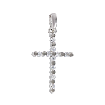 Pendant cross with zirconia 