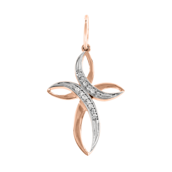 Pendant cross with zirconia 