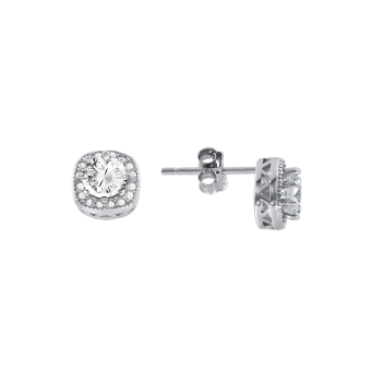 Stud earrings with zirconia 