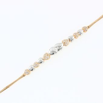 Gelbgold Armband mit Zirkonia 
