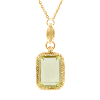 Necklace with green amethyst 
