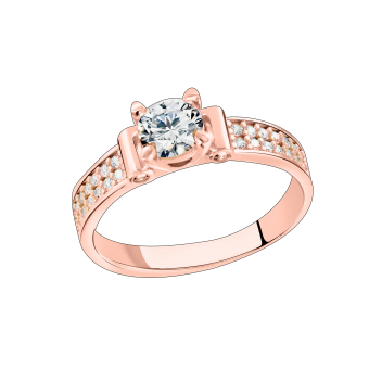 Women's ring with zirconia 