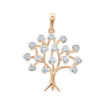 Pendant Tree with zirconia 