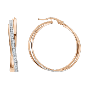 Earrings with zirconia 