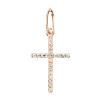 Pendant cross with zirconia 