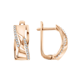 Earrings with zirconia 
