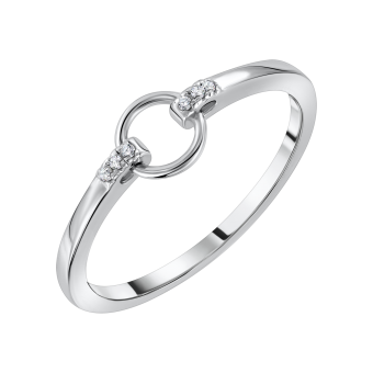 Women's ring with zirconia 