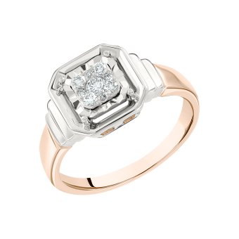 Women's ring with diamonds 