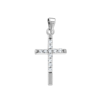 Pendant cross with diamonds 