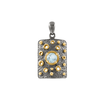 Pendant with topaz and gilding 