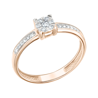 Women's ring with diamonds 