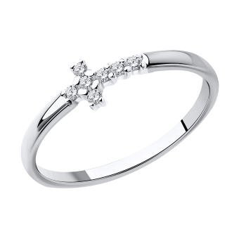 Women's ring with zirconia 