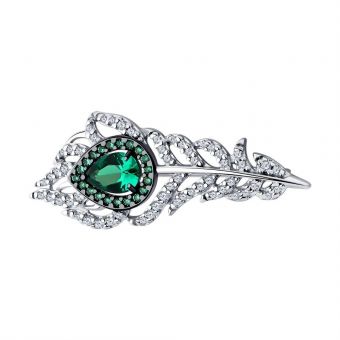 Brosche mit Zirkonia 