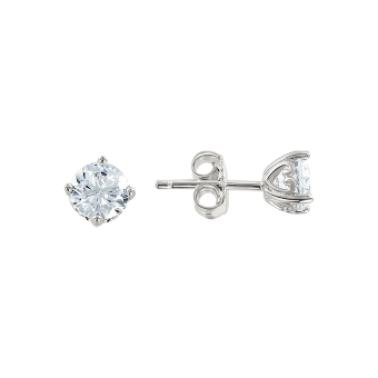 Stud earrings with zirconia 