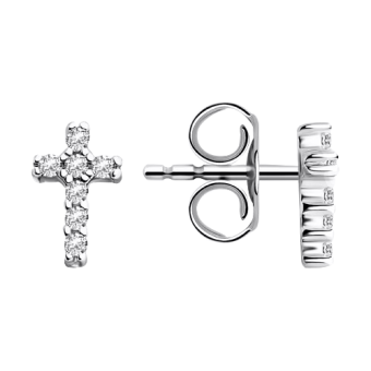 Stud earrings with zirconia 