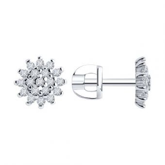 Stud earrings with zirconia 