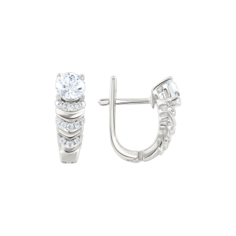 Earrings with zirconia 