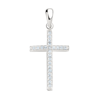 Pendant cross with zirconia 